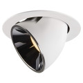 Numinos® gimble xl, encastré de plafond intérieur, 40°, blanc/chrome, led, 37,4w, 3000k