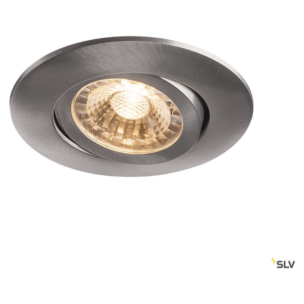 Easy-install slim led, encastré de plafond intérieur, rond, alu brossé, led, 6,2w, 3000k, rt 2012