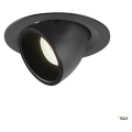 Numinos® gimble m, encastré de plafond intérieur, 20°, noir, led, 17,5w, 4000k