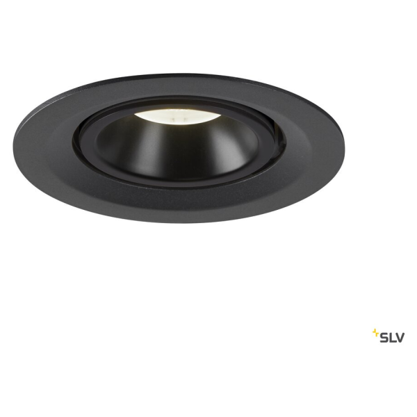 Numinos® gimble m, encastré de plafond intérieur, 20°, noir, led, 17,5w, 4000k