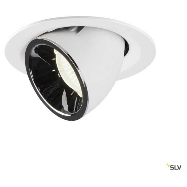 Numinos® gimble m, encastré de plafond intérieur, 40°, blanc/chrome, led, 17,5w, 4000k