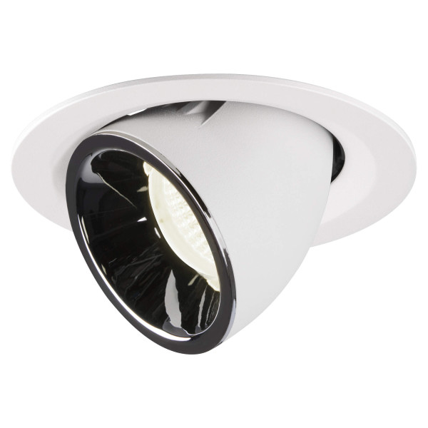 Numinos® gimble m, encastré de plafond intérieur, 40°, blanc/chrome, led, 17,5w, 4000k