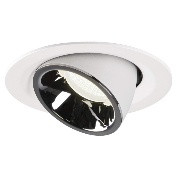 Numinos® gimble m, encastré de plafond intérieur, 40°, blanc/chrome, led, 17,5w, 4000k