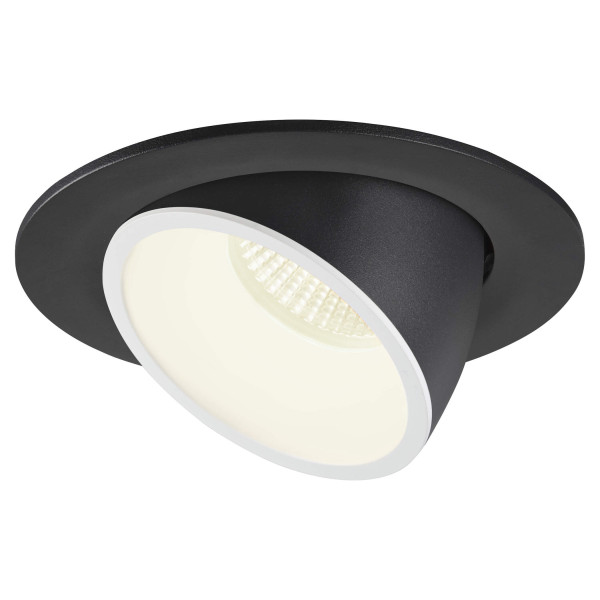 Numinos® gimble l, encastré de plafond intérieur, 40°, noir/blanc, led, 25,4w, 4000k