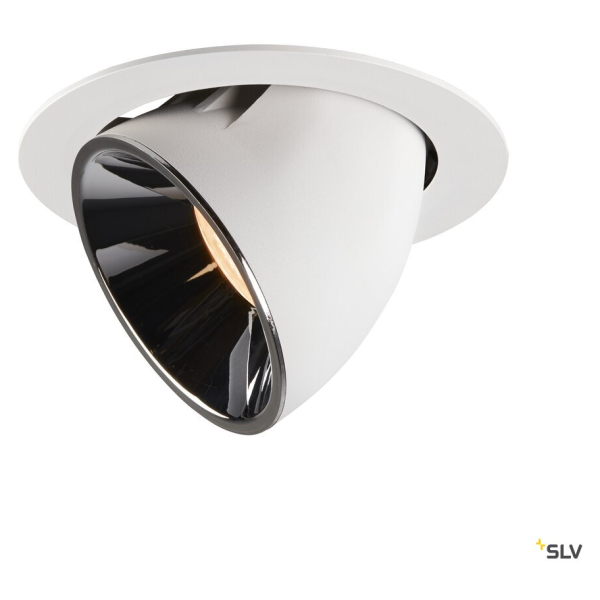 Numinos® gimble xl, encastré de plafond intérieur, 55°, blanc/chrome, led, 37,4w, 2700k