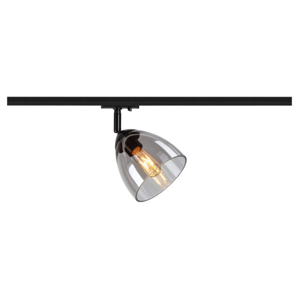 Para cone gl, spot pour rail 1 allumage intérieur, noir/transparent, gu10, 25w max