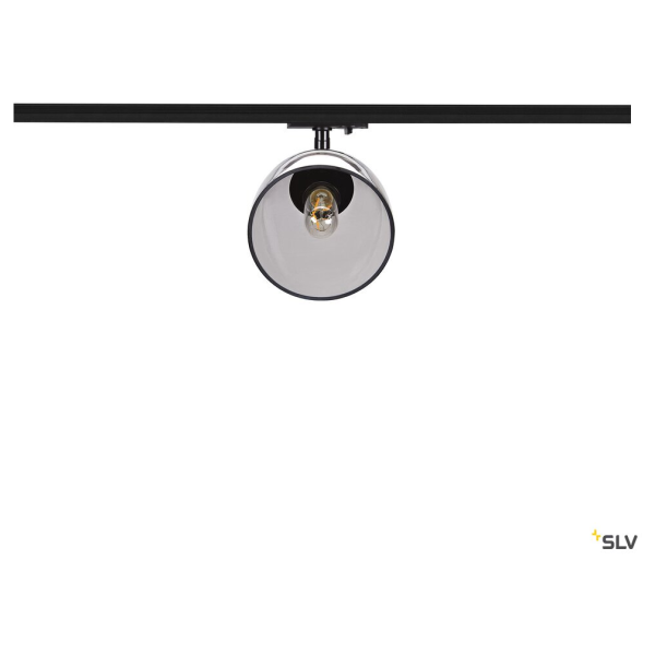 Para cone gl, spot pour rail 1 allumage intérieur, noir/transparent, gu10, 25w max