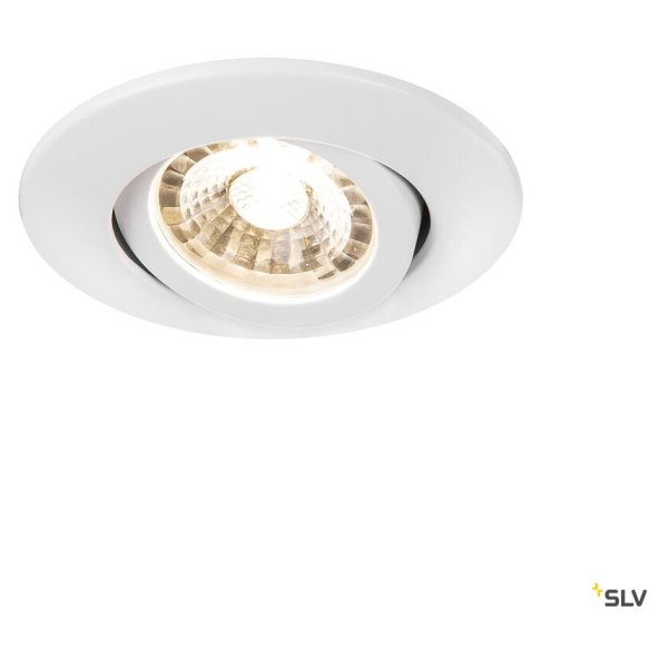 Easy-install slim led, encastré de plafond intérieur, rond, blanc mat, led, 6,2w, 4000k, rt 2012