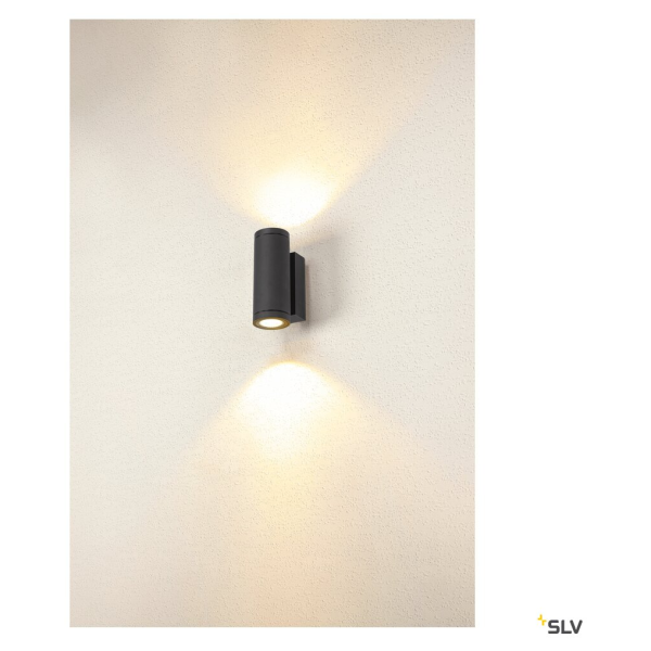 Enola, applique extérieure, rond, s, anthracite, led, 7w, 3000k/4000k, ip65, up/down