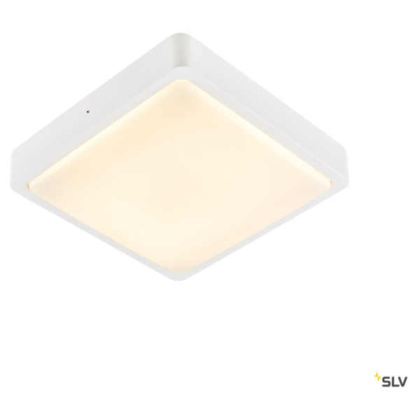 Ainos sensor, applique et plafonnier extérieur, carré, blanc, led, 18w, 3000k/4000k, ip65, détecteur de mouvement