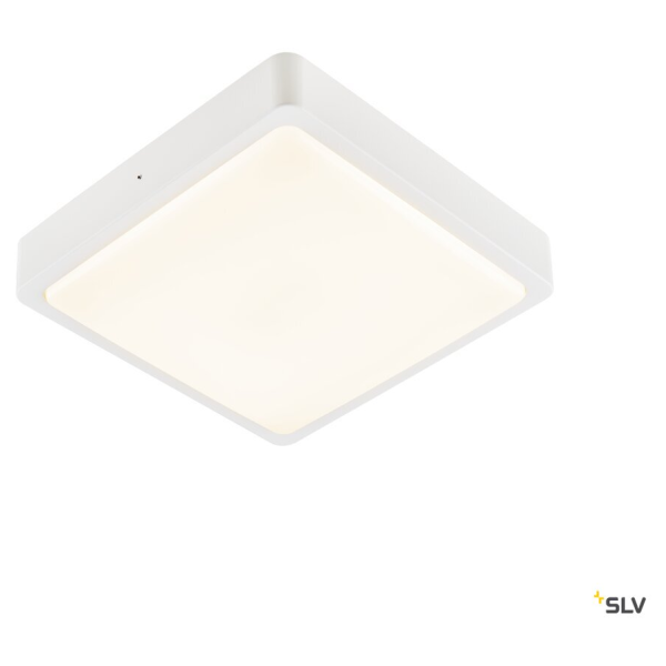 Ainos sensor, applique et plafonnier extérieur, carré, blanc, led, 18w, 3000k/4000k, ip65, détecteur de mouvement