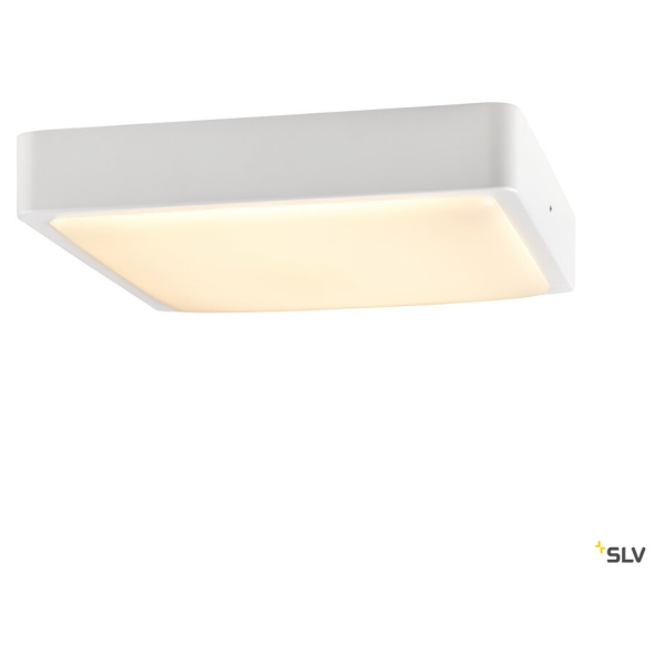 Ainos sensor, applique et plafonnier extérieur, carré, blanc, led, 18w, 3000k/4000k, ip65, détecteur de mouvement