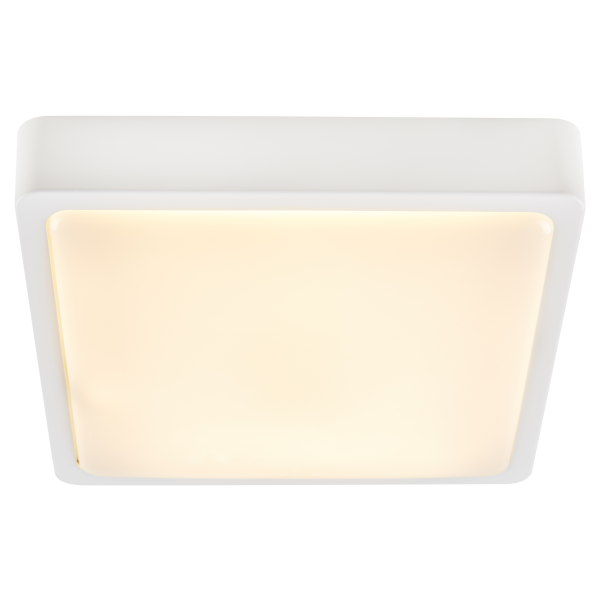 Ainos sensor, applique et plafonnier extérieur, carré, blanc, led, 18w, 3000k/4000k, ip65, détecteur de mouvement