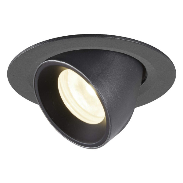 Numinos® gimble xs, encastré de plafond intérieur, 55°, noir, led, 7w, 4000k