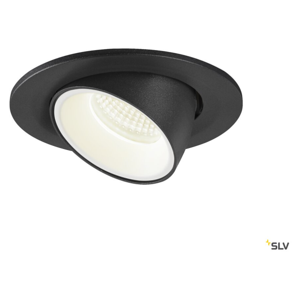 Numinos® gimble s, encastré de plafond intérieur, 20°, noir/blanc, led, 8,6w, 4000k