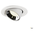 Numinos® gimble s, encastré de plafond intérieur, 40°, blanc/chrome, led, 8,6w, 4000k