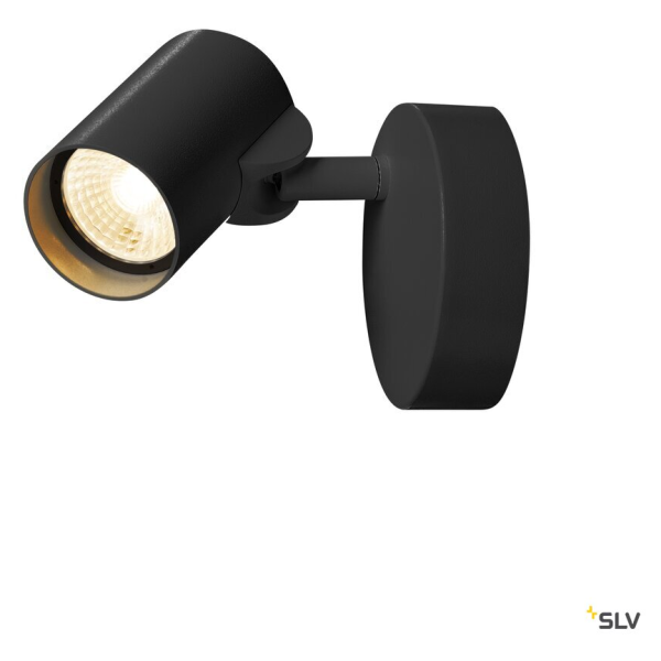 Helia, applique et plafonnier intérieur, simple, noir, led, 11w, 3000k, variable triac