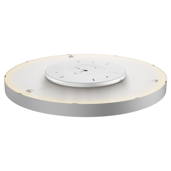 Medo 90 corona, plafonnier intérieur, rond, gris argent, led, 78w, 3000k/4000k, variable triac