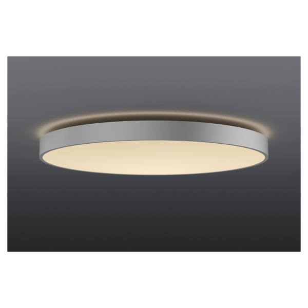 Medo 90 corona, plafonnier intérieur, rond, gris argent, led, 78w, 3000k/4000k, variable triac