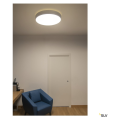 Medo 90 corona, plafonnier intérieur, rond, gris argent, led, 78w, 3000k/4000k, variable triac