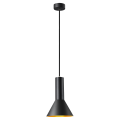 Phelia, suspension intérieure, ø 17,5 cm, noir/doré, e27, 23w max