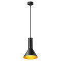 Phelia, suspension intérieure, ø 17,5 cm, noir/doré, e27, 23w max