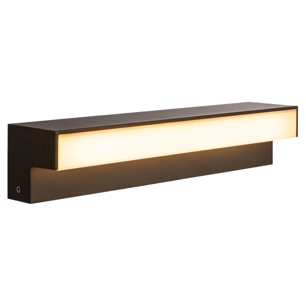 L-line out 60, borne extérieure, anthracite, led, 11,5w, 3000/4000k, interrupteur cct, ip65