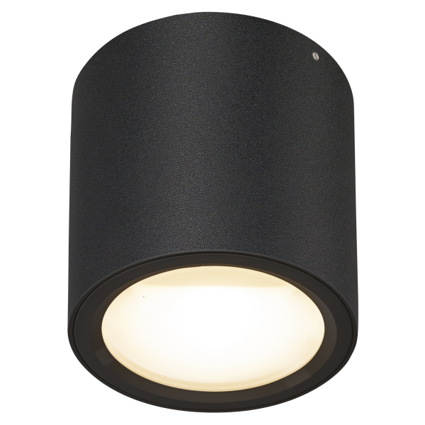 Oculus, plafonnier intérieur, noir, led, 10,5w, 2000-3000k, dim to warm