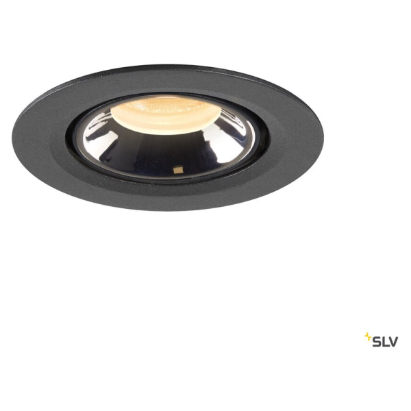 Numinos® gimble xs, encastré de plafond intérieur, 40°, noir/chrome, led, 7w, 3000k