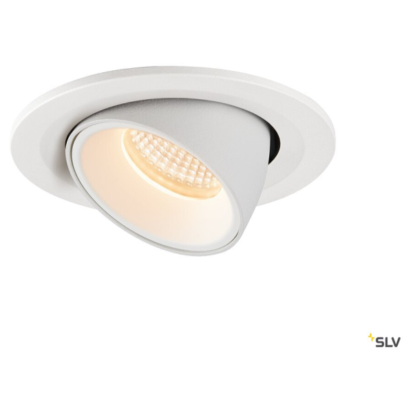 Numinos® gimble s, encastré de plafond intérieur, 55°, blanc, led, 8,6w, 2700k