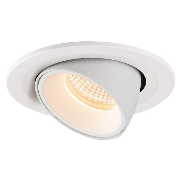 Numinos® gimble s, encastré de plafond intérieur, 55°, blanc, led, 8,6w, 2700k