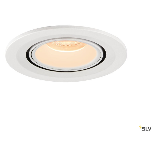 Numinos® gimble s, encastré de plafond intérieur, 55°, blanc, led, 8,6w, 2700k