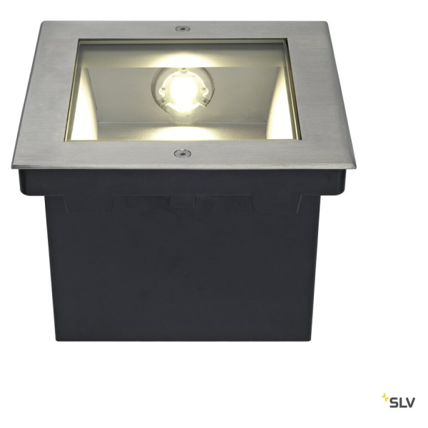 DASAR LED CARRE encastré, asymétrique, inox 316, 28W,3000K