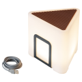 Kenga 17, luminaire mobile extérieur, blanc/bois, led, 3,2w, 3000k, ip44