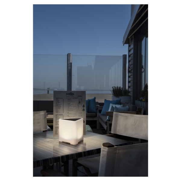 Kenga 17, luminaire mobile extérieur, blanc/bois, led, 3,2w, 3000k, ip44