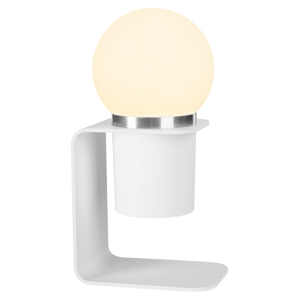 Tonila, lampe à poser intérieure, blanc/alu, led, 1,6w, 2700k, sans fil