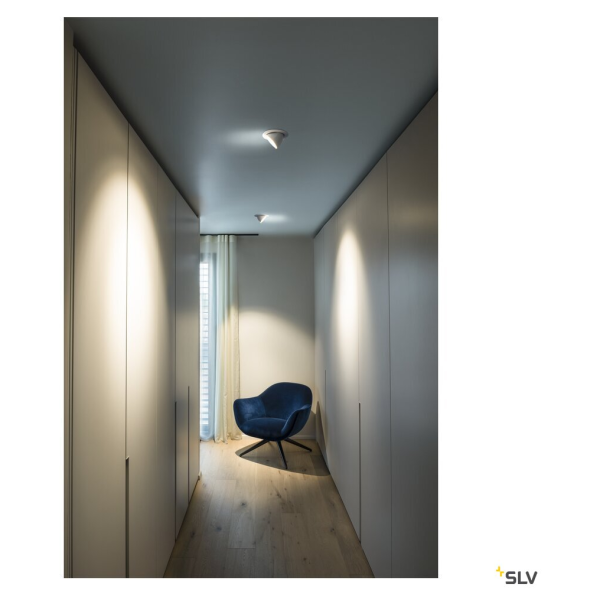 Gimble in 100, encastré de plafond intérieur, blanc mat, led, 13w, 3000k