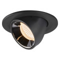 Numinos® gimble s, encastré de plafond intérieur, 20°, noir/chrome, led, 8,6w, 2700k