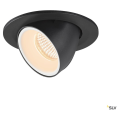 Numinos® gimble s, encastré de plafond intérieur, 40°, noir/blanc, led, 8,6w, 2700k