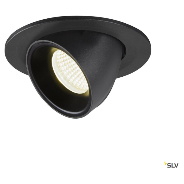 Numinos® gimble s, encastré de plafond intérieur, 40°, noir, led, 8,6w, 4000k