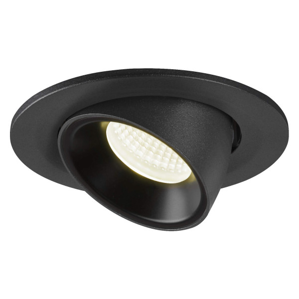 Numinos® gimble s, encastré de plafond intérieur, 40°, noir, led, 8,6w, 4000k