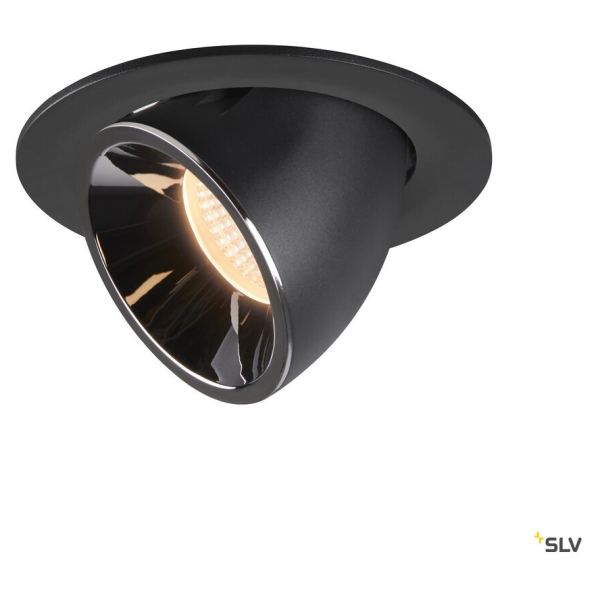 Numinos® gimble l, encastré de plafond intérieur, 20°, noir/chrome, led, 25,4w, 2700k