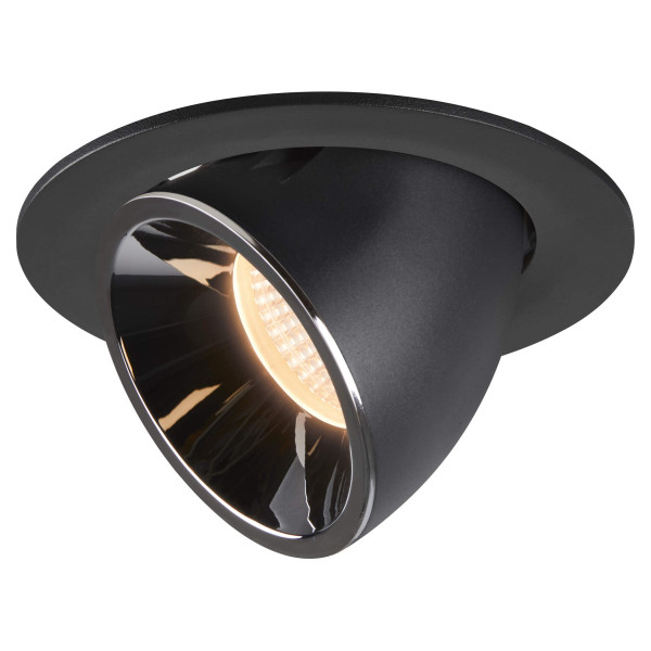 Numinos® gimble l, encastré de plafond intérieur, 20°, noir/chrome, led, 25,4w, 2700k