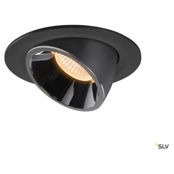 Numinos® gimble l, encastré de plafond intérieur, 20°, noir/chrome, led, 25,4w, 2700k