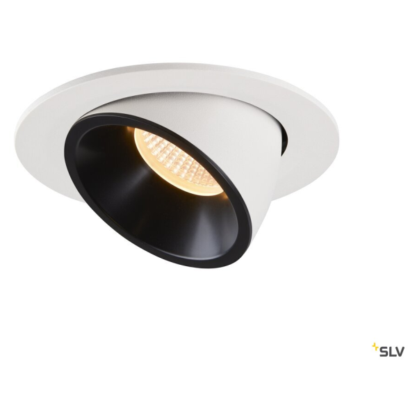 Numinos® gimble l, encastré de plafond intérieur, 20°, blanc/noir, led, 25,4w, 3000k