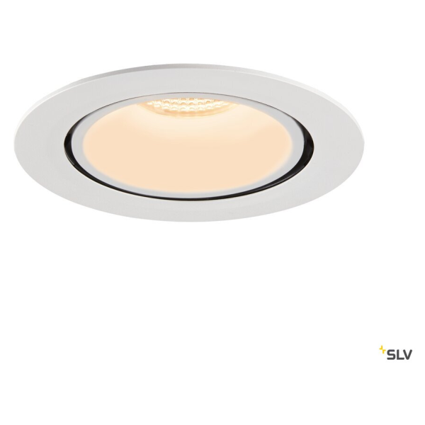 Numinos® gimble xl, encastré de plafond intérieur, 40°, blanc, led, 37,4w, 2700k