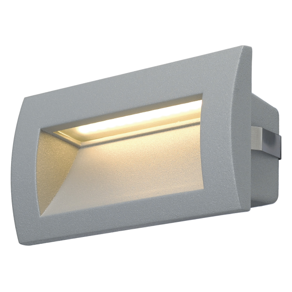 Downunder out led m. encastré mural gris argent. led 0.96w 3000k. 155lm. irc80