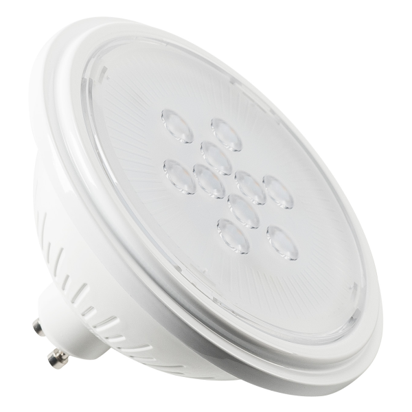 Source led qpar111, gu10, 7w, 3000k, 25°, blanc