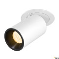 Numinos projector m, plafonnier encastré, 3000 k, 55°, cylindrique, blanc/noir