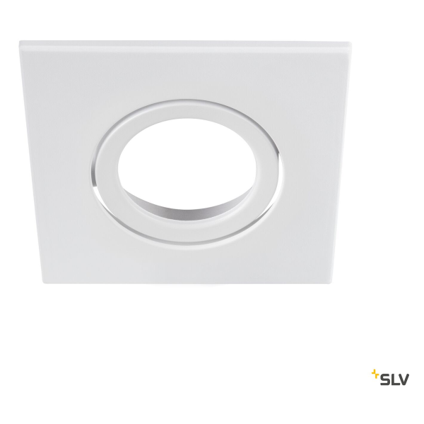 Universal downlight, collerette pour downlight ip20, orientable, carré, blanc